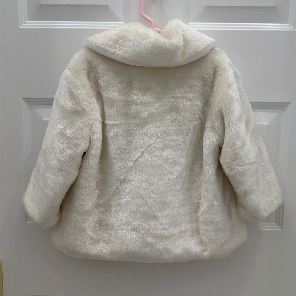 LA Sun Faux Fur Pom-Pom Coat for Kids. Size 4 - Picture 5 of 11